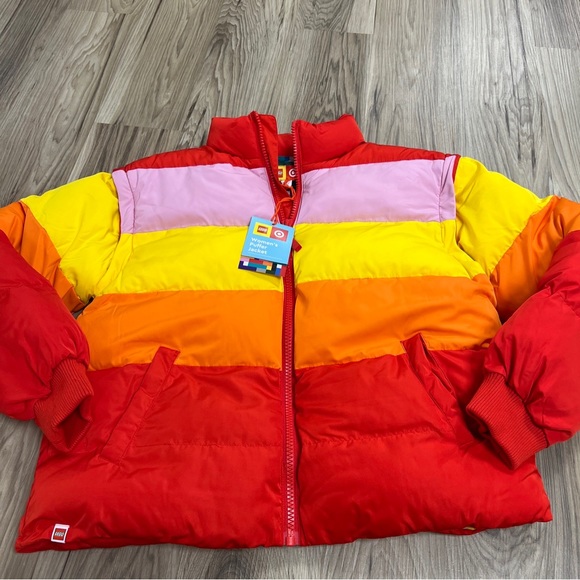 Lego Jackets & Blazers - Lego Collection x Target Puffer Red/Orange/Pink Jacket Vest Woman Small NWT